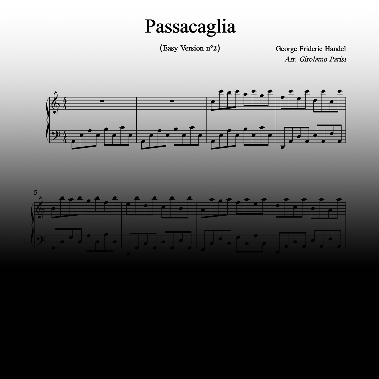 Passacaglia – Sheet Music Bundle